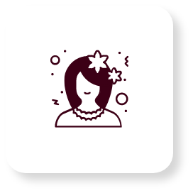 A face showing before and after results